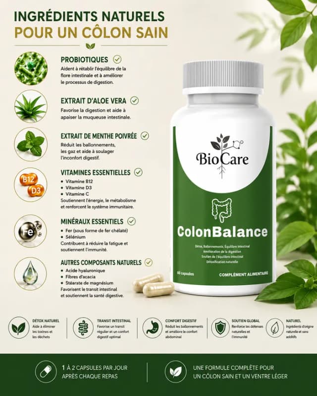 Ingrédients naturels ColonBalance